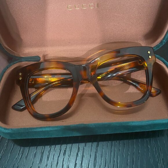 Gucci GG1082O Designer Frames Havana Color - No Lenses BUY NOW, PAY LATER - Picture 7 of 8